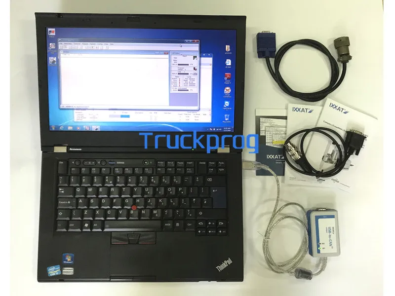 

For MTU DIAGNOSTIC KIT USB-to-CAN V2 Compact Interface MTU Diasys MDEC ADEC v2 IXXAT cable diagnostic tool+T420 LAPTOP
