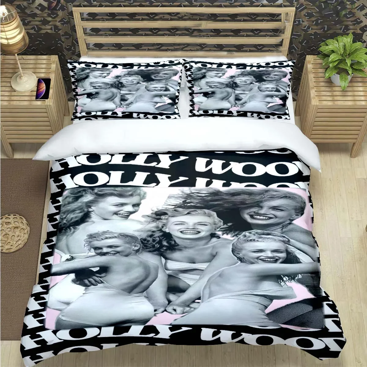 

Fashion Sexy Actor M-Marilyn Monroe Print Bedding Set Duvet Cover Comforter Bed Youth Kids Girl Boys Luxury Gift