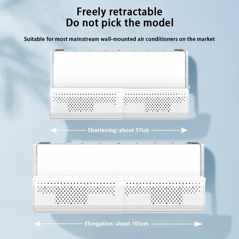 Cold Air Deflector Purification Wind Outlet Baffle Retractable Air Conditioner Wind Deflector Avoid Punch Wind Deflector