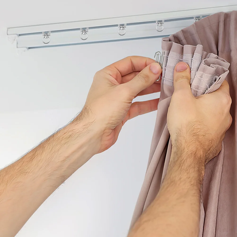 

8Pcs Metal Bearing Curtain Track Rollers Durable Smooth Curtain Pulley Replacement Accessories for Ceiling Rails