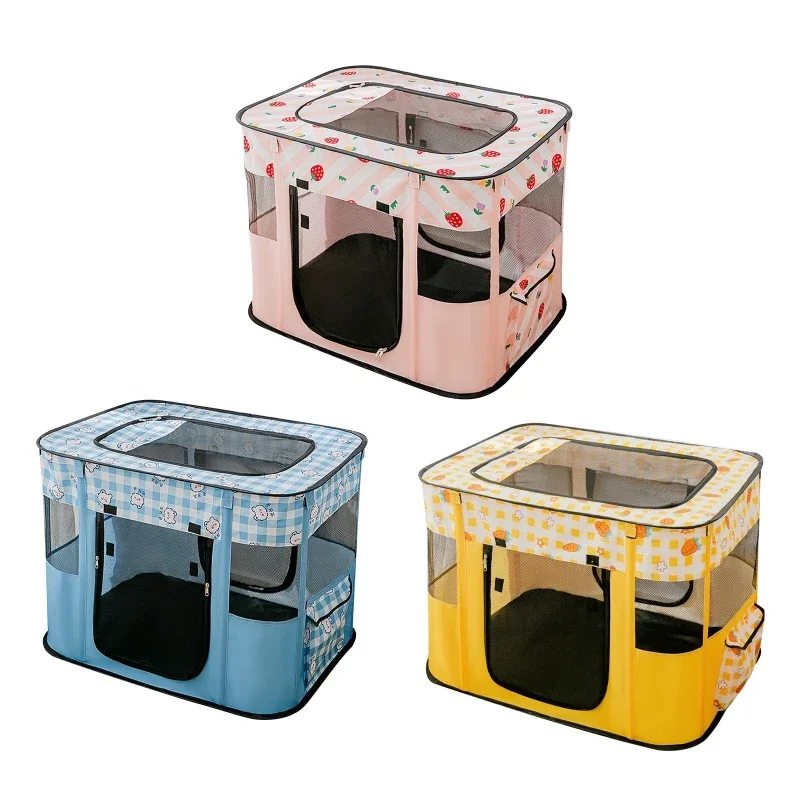 Imagem -02 - Grande Pet Folding Cage com Porta e Telhado de Malha Tenda Lavável Cat Hiding House Cachorro e Gatinho Sala de Entrega