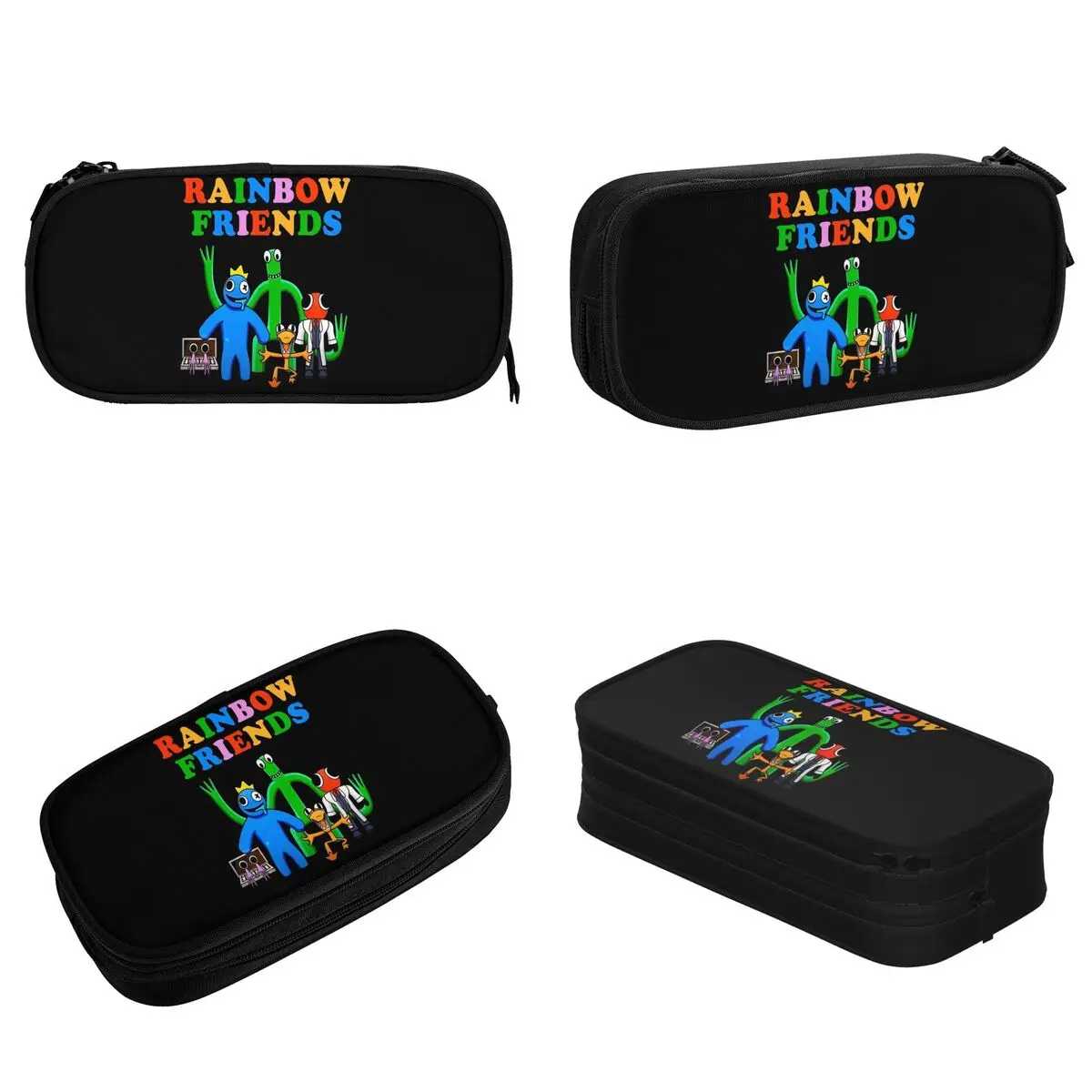 Creative Rainbow Friends Pencil Cases Blue Red Monsters Pencil Box Pen Box Kids Big Bag School Supplies Gifts Stationery