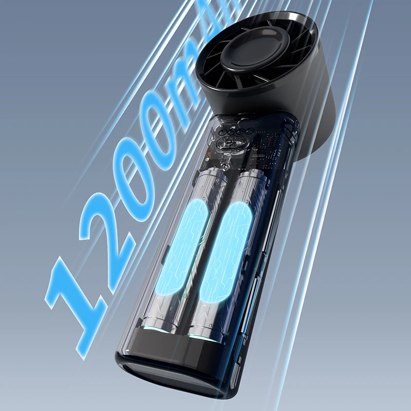 사용자 정의 로고 개인 배터리 USB 미니 팬 금속 후크와 야외 여행 캠핑을위한 작은 휴대용 휴대용 터보 팬