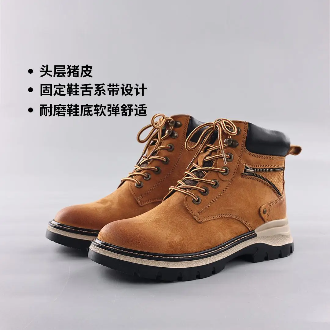 Xiaomi ZHULV Handmade Retro Men's Boots Autumn and Winter Trendy Men's Shoes Anti Slip Wear-resistant Comfortable Breathable