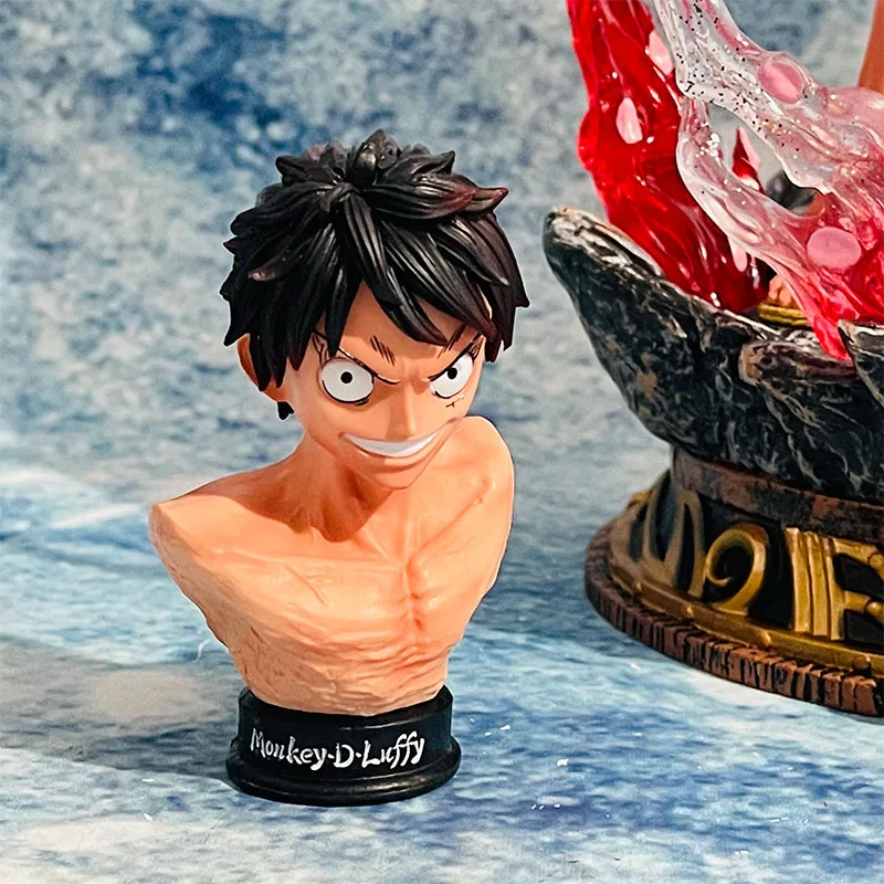 Bandai One Piece Colorful Flowing Sakura Luffy Handmade Straw Hat Luffy Sculpture Luminous Large Model Handmade Gift