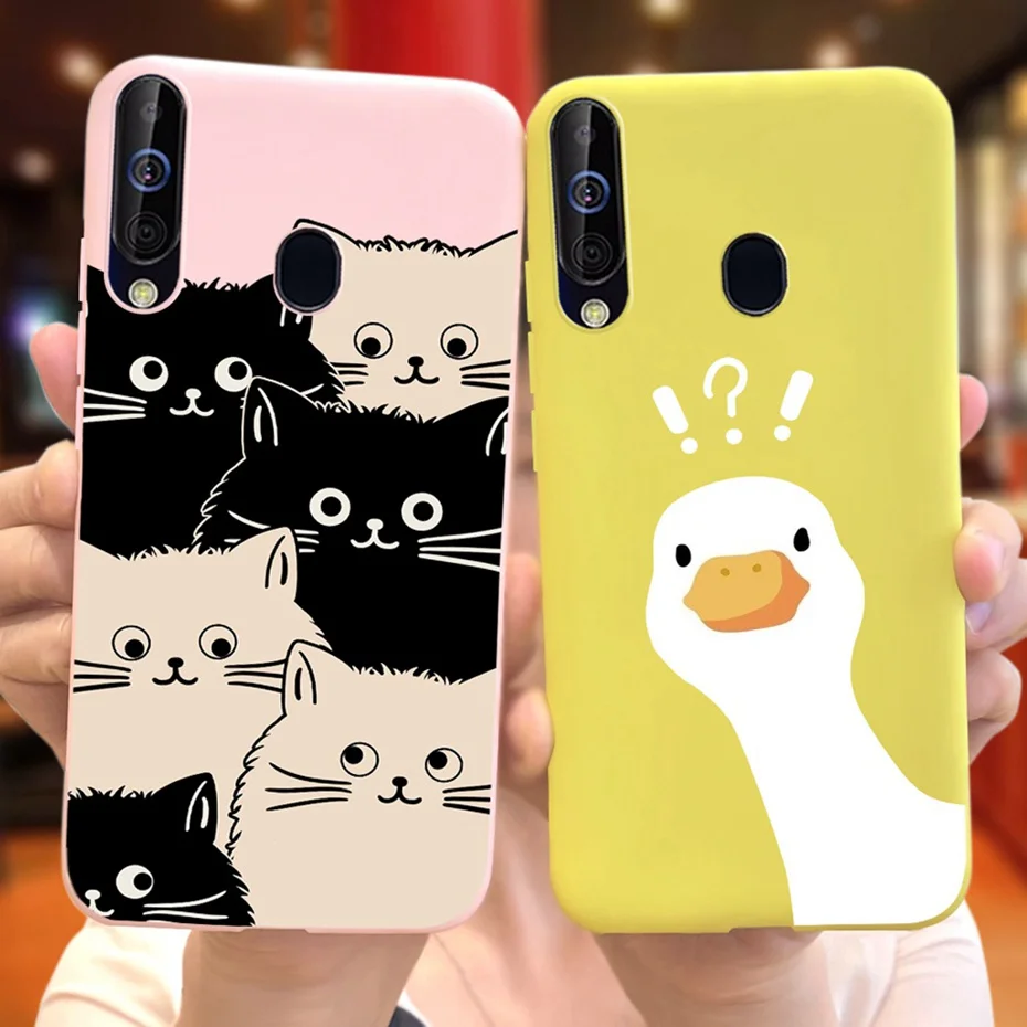 Phone Case For Samsung Galaxy A60 Cute Cartoon Candy Color Soft Silicon TPU Cases For Samsung M40 A60 SM-A606F A606Y M405F