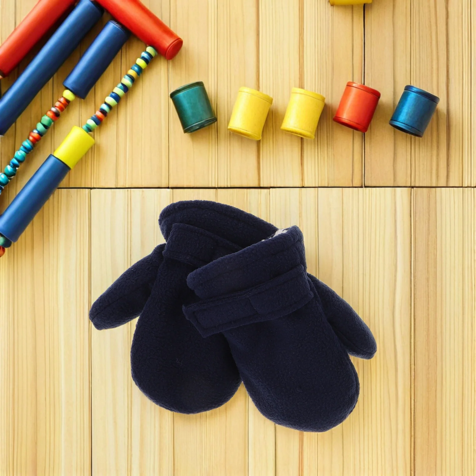 

2Pairs Toddler Winter Gloves Warm Fleece Lining Insulated Snow Mittens Outdoor Girls Infant Snow Gloves