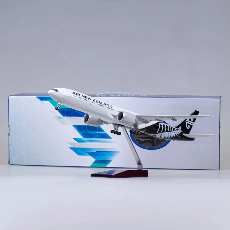 Imagem -03 - Avião Diecast Grande com Luz Led para Coleção Nova Zelândia Modelos de Avião B777 Escala 1:157 47cm