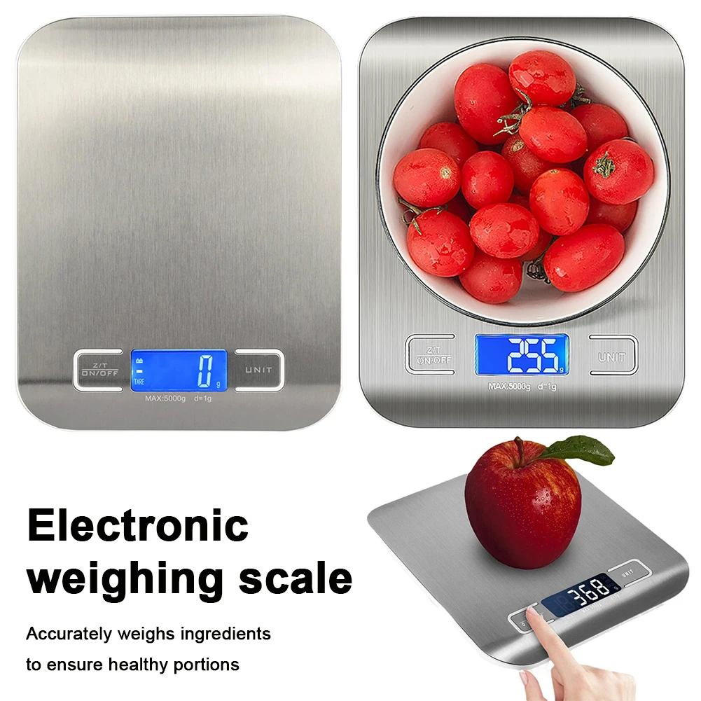 

5Kg Mini Precision Weight Scale Stainless Steel Portable Weights Scale Food Balance Measure Tools Cooking Baking Measuring Tools