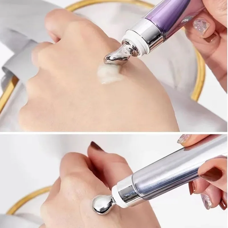 1Pcs 20g/ml Massage Eye Cream Squeeze Tubes Empty Cosmetics Container Lipgloss Refillable Vacuum Bottle Purple Matte Soft Tube