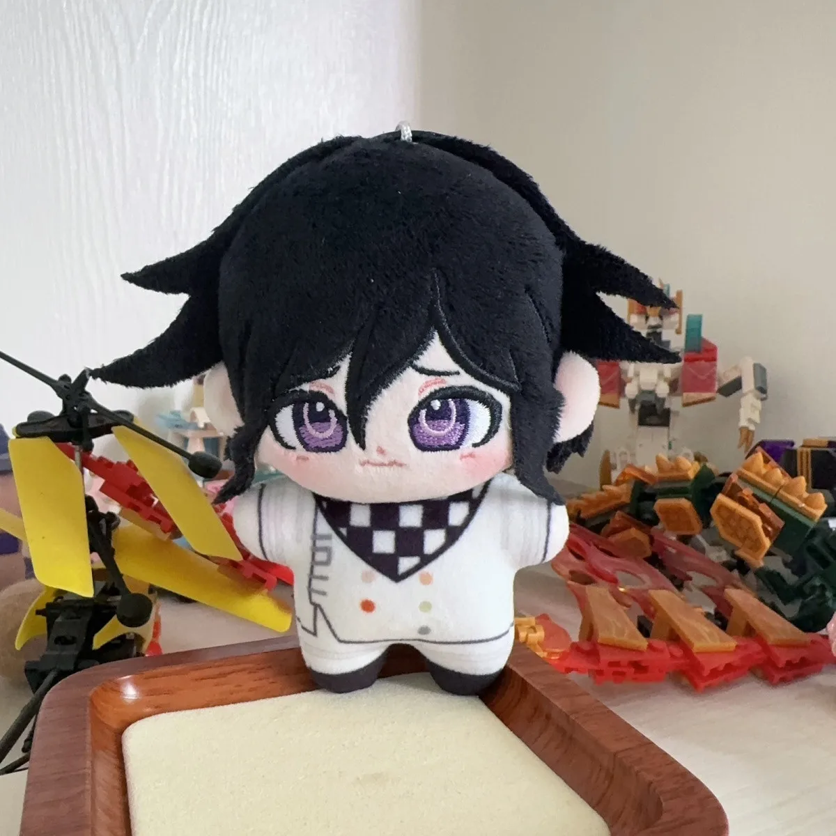 Anime estrela do mar boneca de pelúcia brinquedo 10cm danganronpa personagens oma kokichi komaeda nagito nanami chiaki dos desenhos animados mochila chaveiro