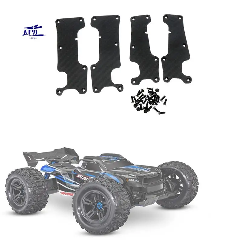 

AF91-крышка рычага подвески из углеродного волокна 9633 9634 для 1/8 Traxxas Sledge 95076-4 Обновление радиоуправляемого автомобиля, детали, аксессуары