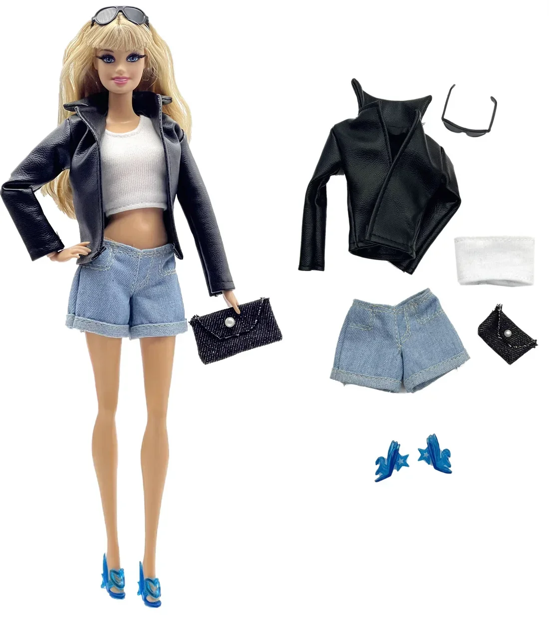 1 Set Cloth Doll Accessories Fashion Model Casual Wear Cool Clothes+Shoes for 11.5 Inch 30cm Doll Kids or Birthday Gift - view 3