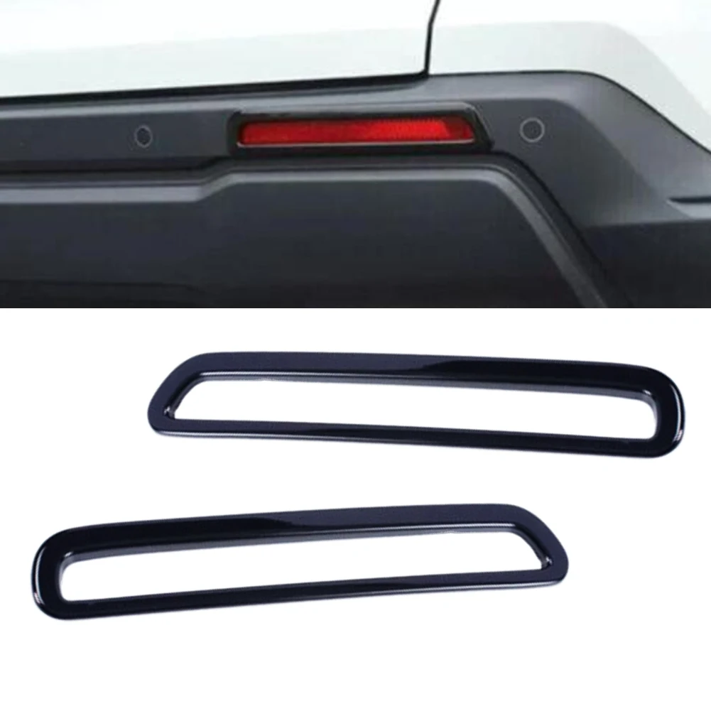 NEW 1 Pair Car Rear Fog Light Lamp Cover Trim Bezel Fit for Honda CRV 2023-2024 Black ABS