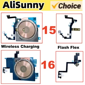 Bilashmart 1 Wireless Charging Coil Flash Flex Cable iPhone 16Plus 16 15 Pro Max Charger Panel Sticker WPC Pad Tape Parts