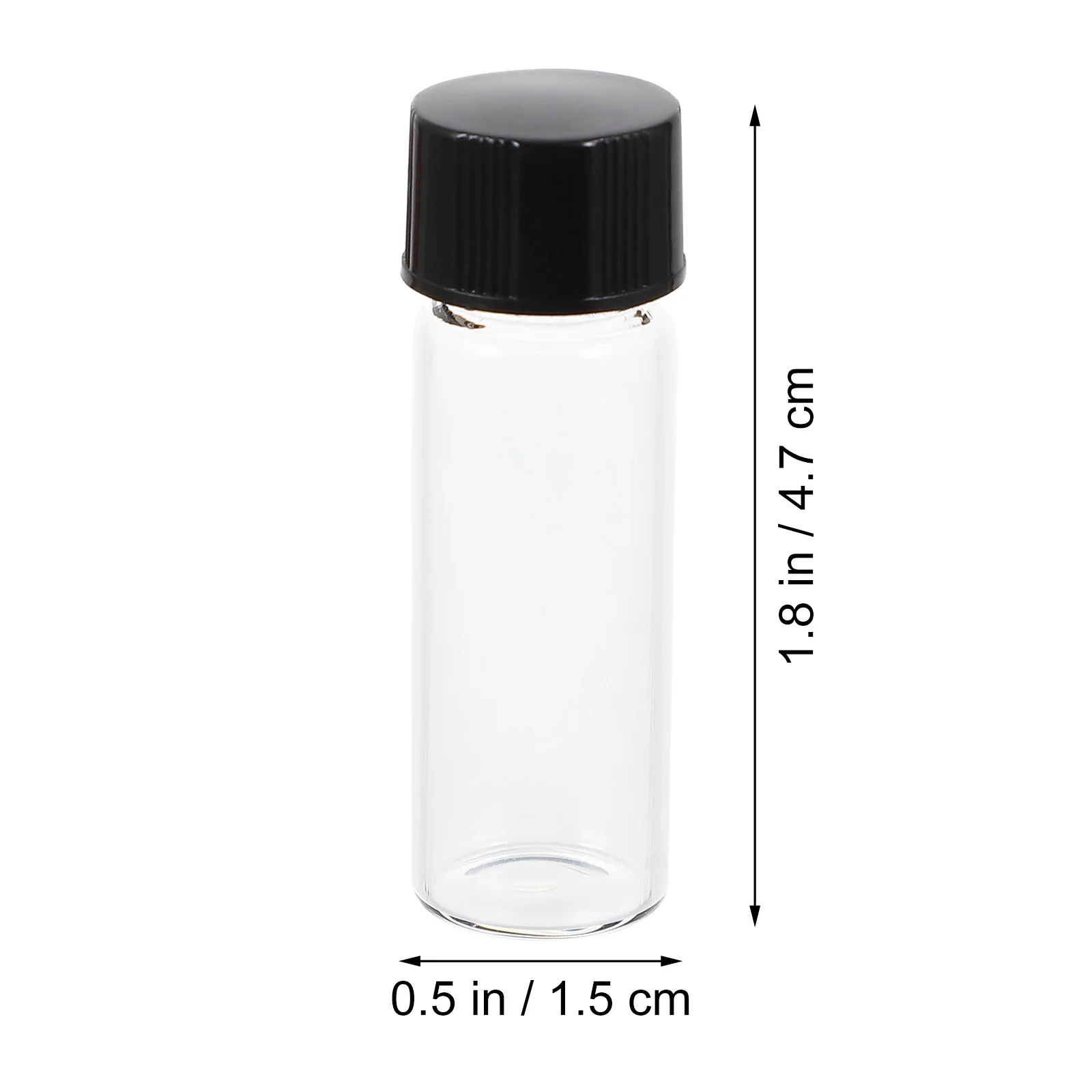 25Pcs Glass Sample Bottles Refillable Clear Vials for Essential Oils Lotion Travel Storage Transparent Glass Vial with Lid