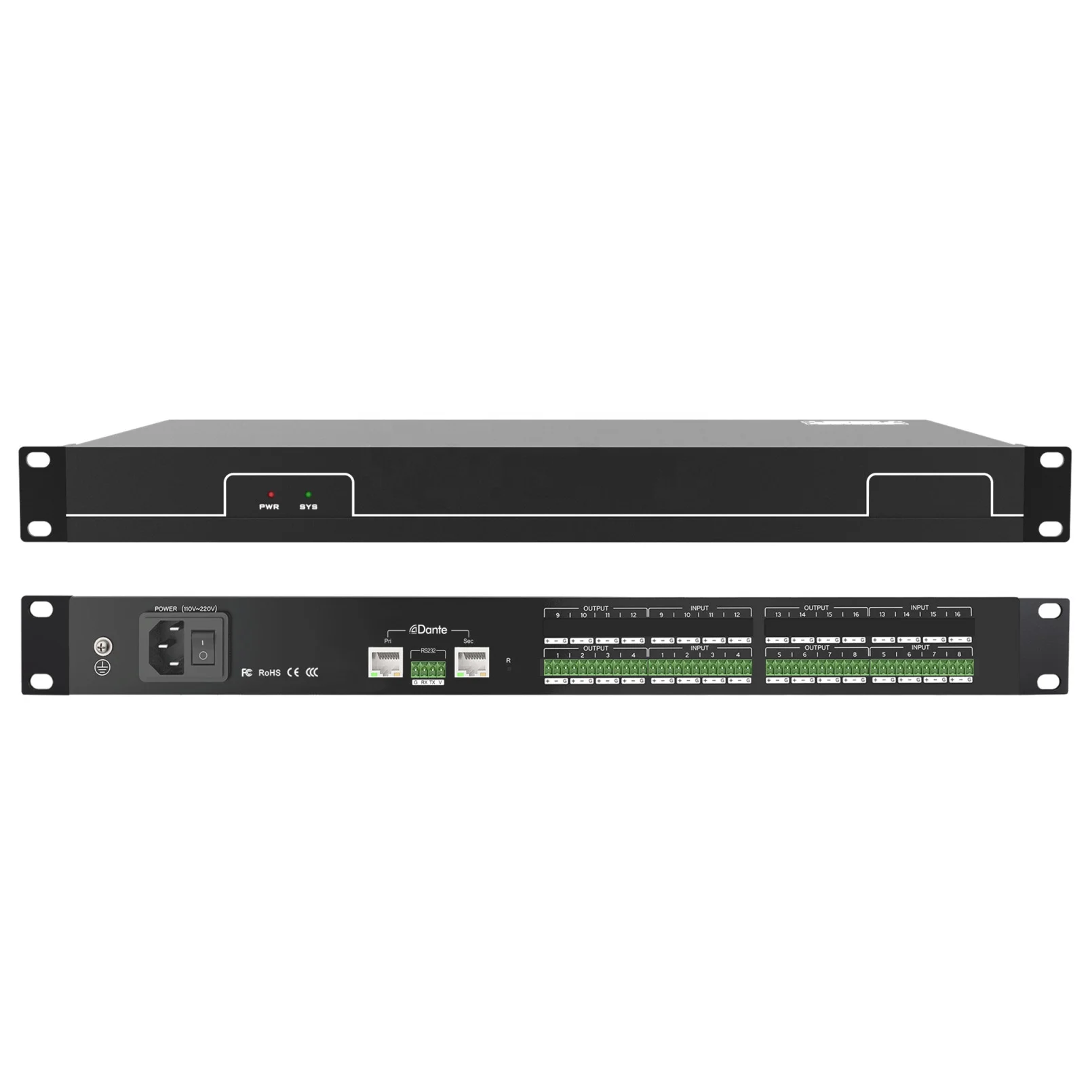 8 Channels Analog Input Dante Convert Audio Interface Dante Audio