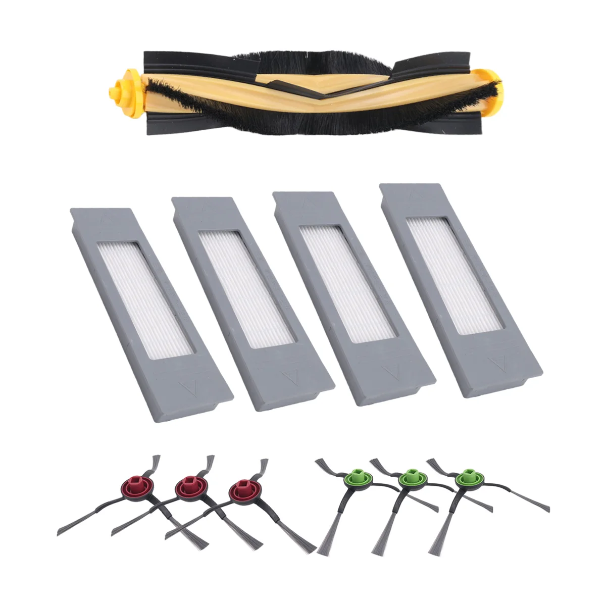 ATP280-Accessories for N8 T8 1 Main Brush 4 Filters 6 Side Brushes for T8 N8 Ozmo 950 920 Replacement