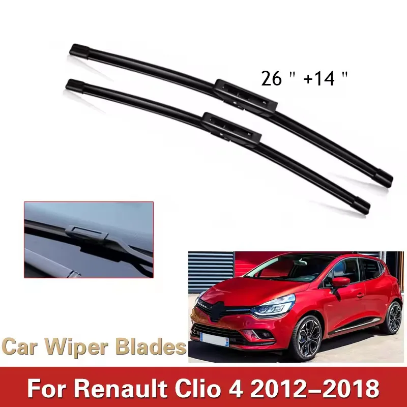 

Wiper Front Wiper Blades For Renault Clio 4 2012 - 2019 Windshield Windscreen Front Window 26"+14" 2015 2016 2017 2018