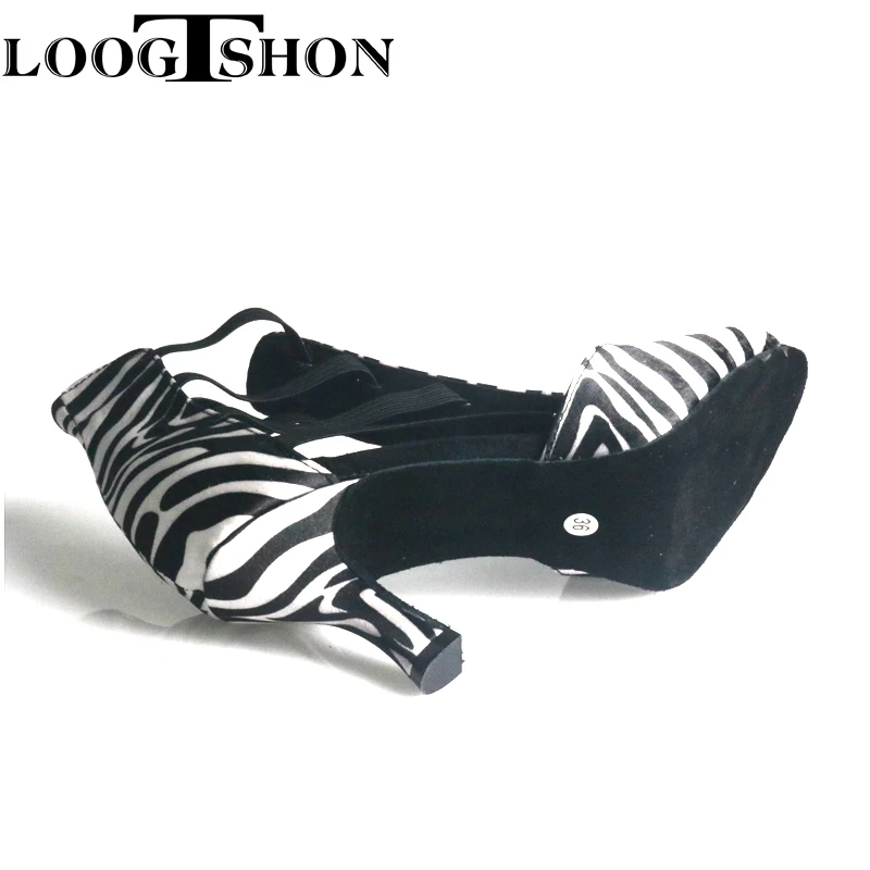 LOOGTSHON-zapatos de baile con plataforma de agua Latina para mujer, tacones altos de moda, zapatos de Jazz para niñas, zapatos de salón