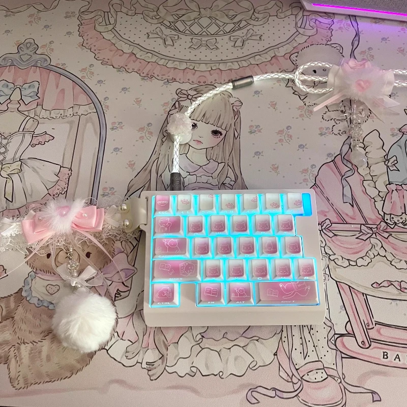 واحد كريستال النحاس مخصص الطيران كابل توصيل قسم كامل مضيئة DIY 8k نوع-c مخصص المغناطيسي التبديل لوحة المفاتيح كابل