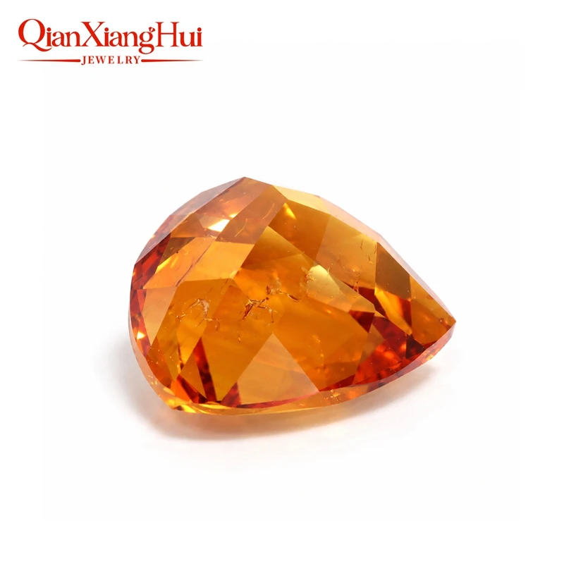 Trillion Lab Grown Sapphire Fanta Orange with inclusions Loose Gemstone Synthetic Corundum Stone for Jewelry Making Wholesale