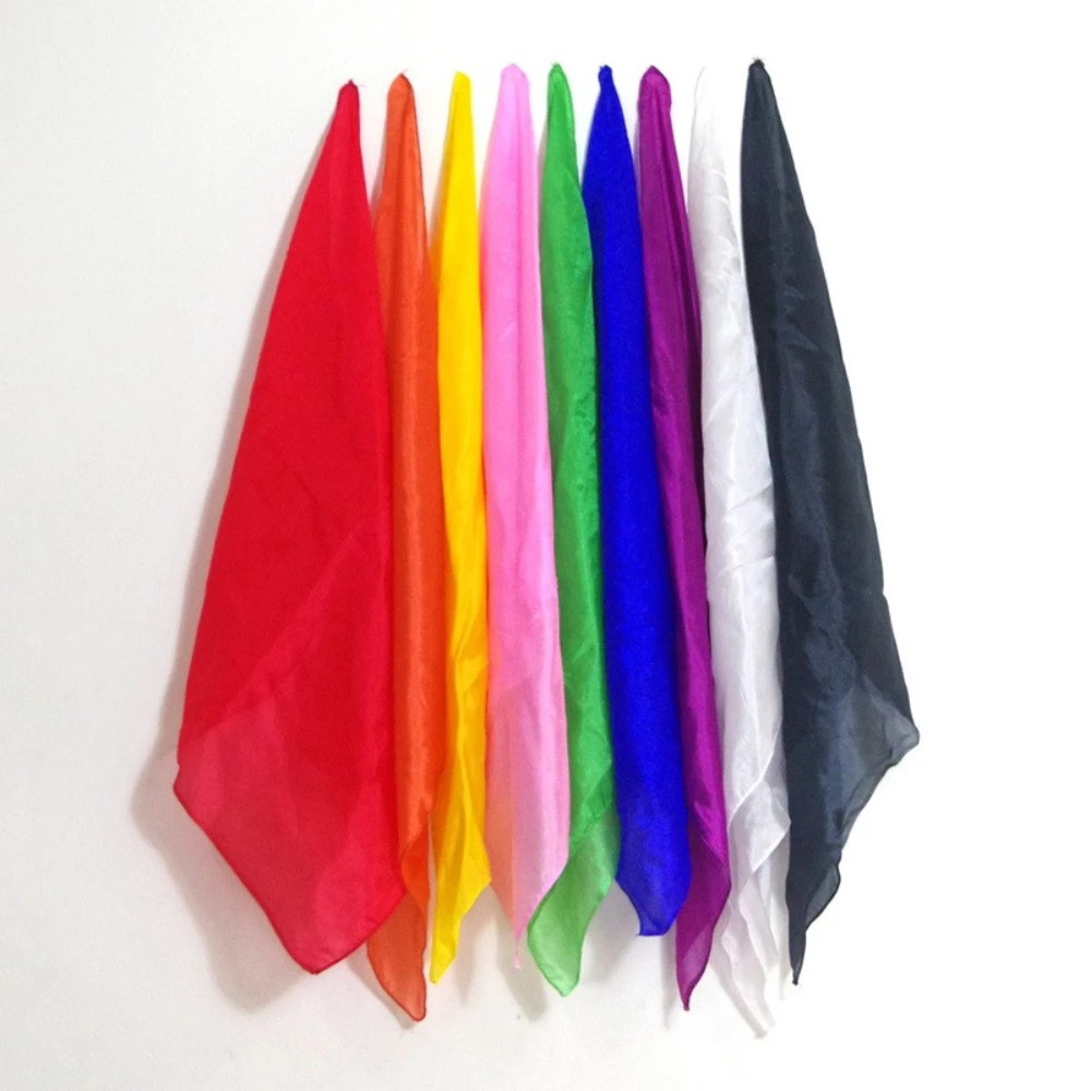 15cm*15cm Magic Real Silk Magic Scarf Multicolor Various Size Handkerchief Ultra-thin Magician Scarves Magic Tricks Stage Props