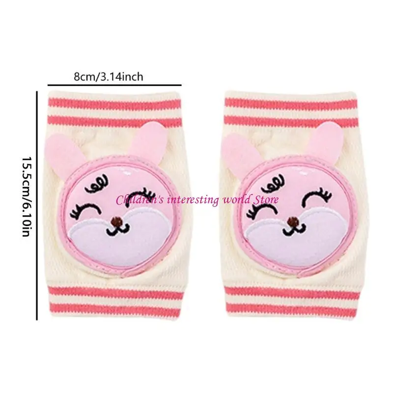 Lovely Baby Crawling Kneepads for Infants, 1 Pair Toddler Learning to Walk Knee Sleeves Breathable Design Knee Guard 425F view 6