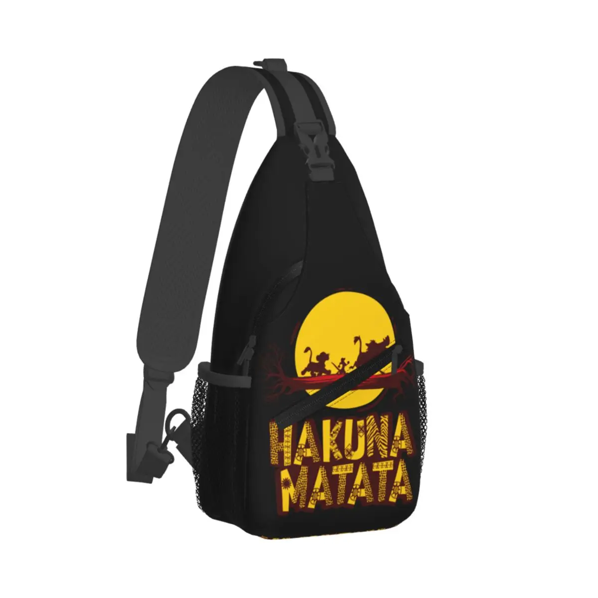 Custom Hakuna Matata Animal Film Backpack The Lion King Bags Shoulder Crossbody Chest Backpack Sling Crossbody Backpack