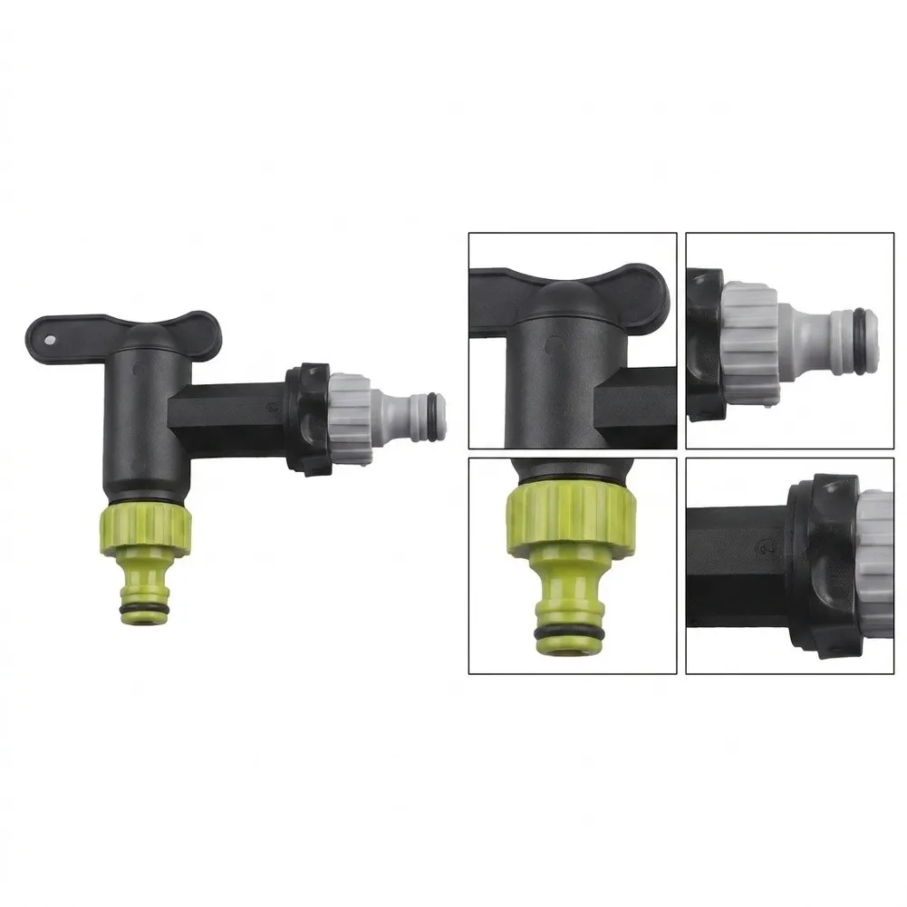 3/4 Inch Straight Threaded Quick Connect Valve For Water Tank And Tower, Drain Switch Faucet Fitting For 16mm Garden Hose