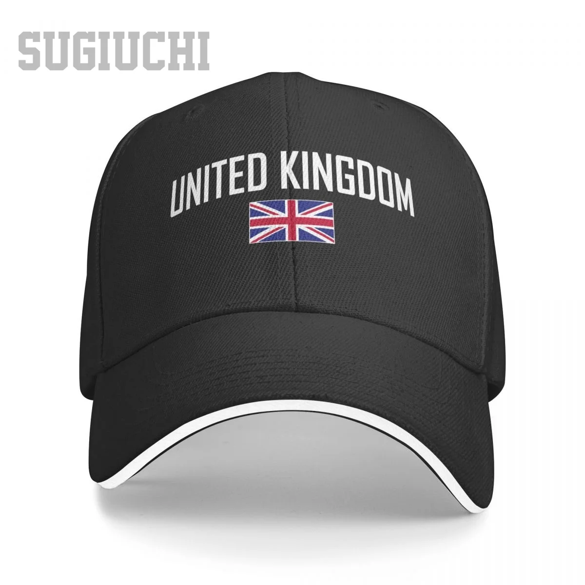 

Unisex Sandwich UNITED KINGDOM Flag And Font Baseball Cap Men Women Hip Hop Caps Snapback Golf Hat Fishing