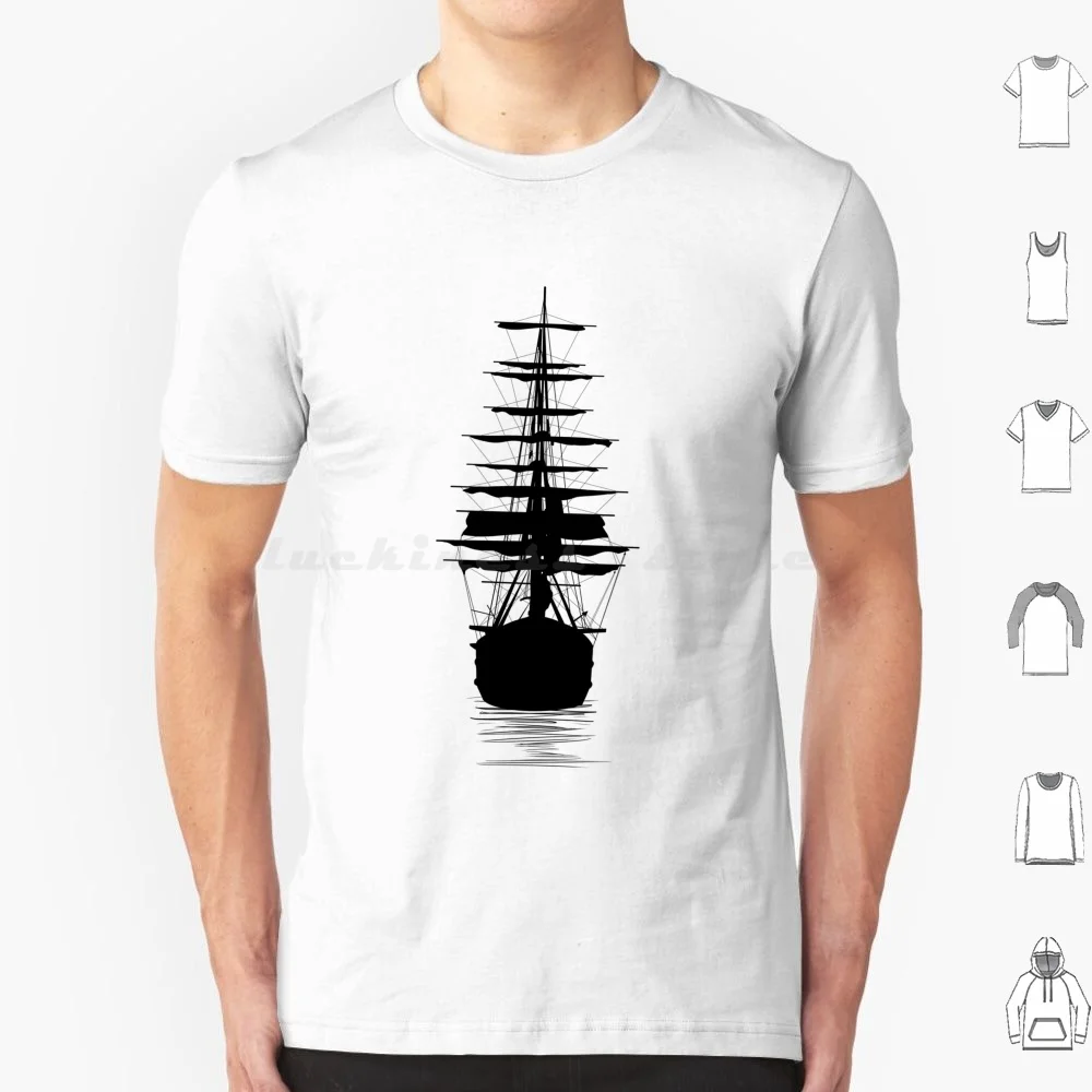 Pirate Ship T Shirt Big Size 100% Cotton Pirates Pirate Pirate Ship Ship Boat 17Th Century Golden Age Of Piracy 3 Mast