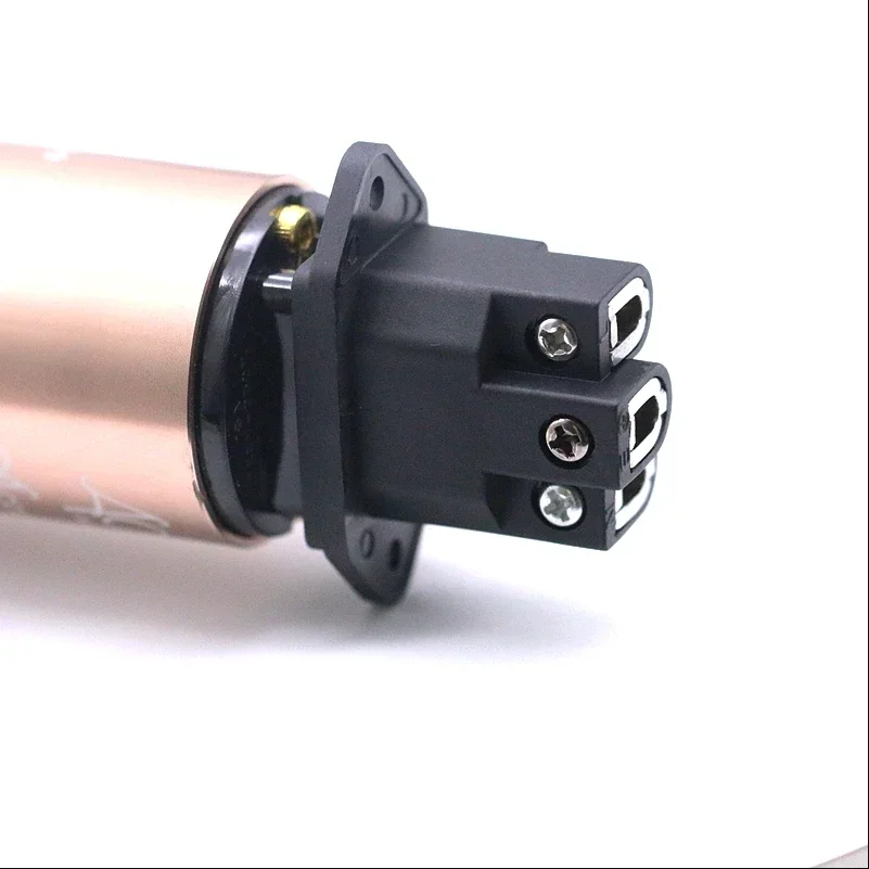 4PCS AC FI-06(G) IEC Inlet 3 Pin Socket AC Elecrtric Connector Pure Copper Gold Plated Audio DIY HIFI Ac Power Socket Connector