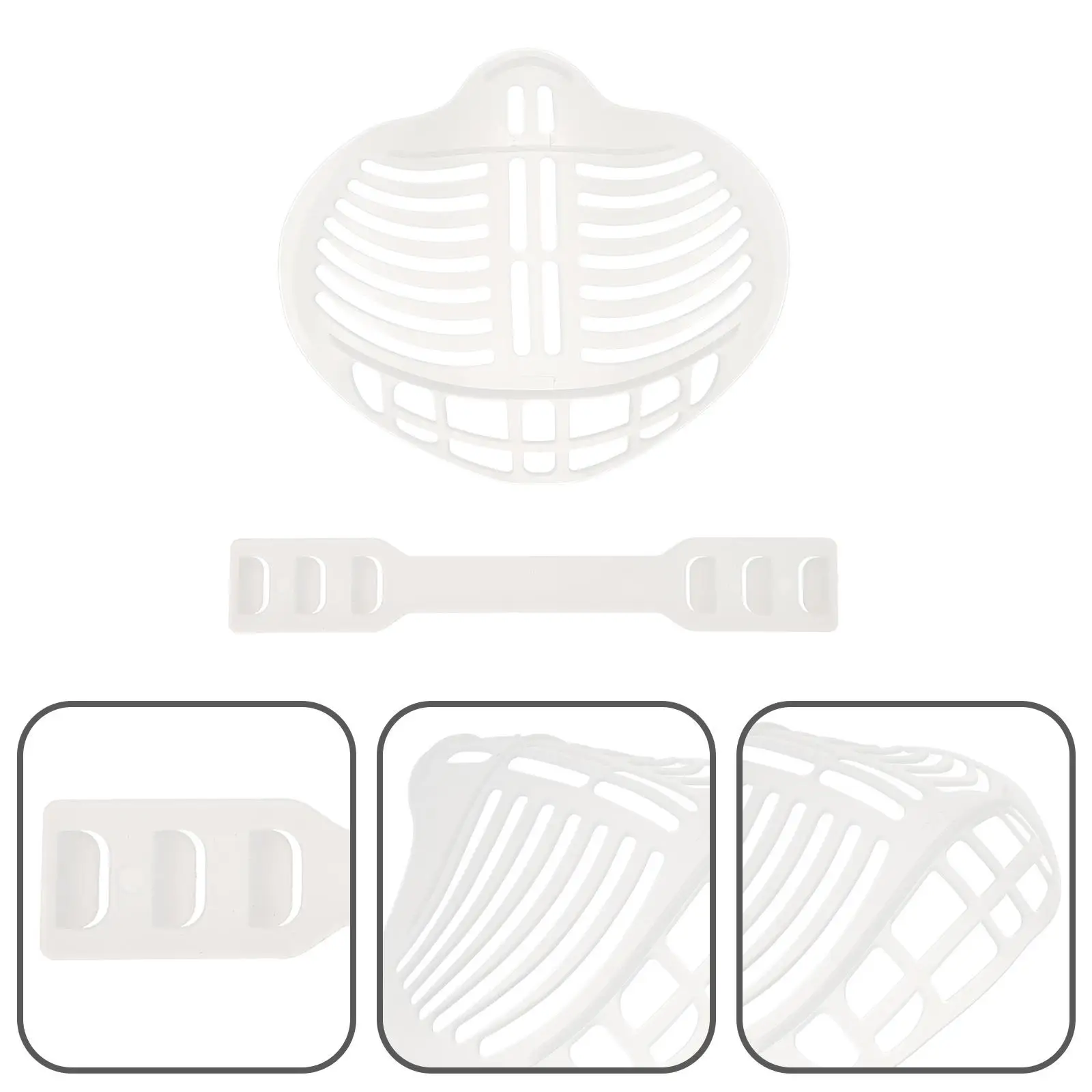 10 set Mask Inner Support Frame 3D Face Bracket Extension Band Belt Mask Extender Strap Plastic Adjustable For Women Kids