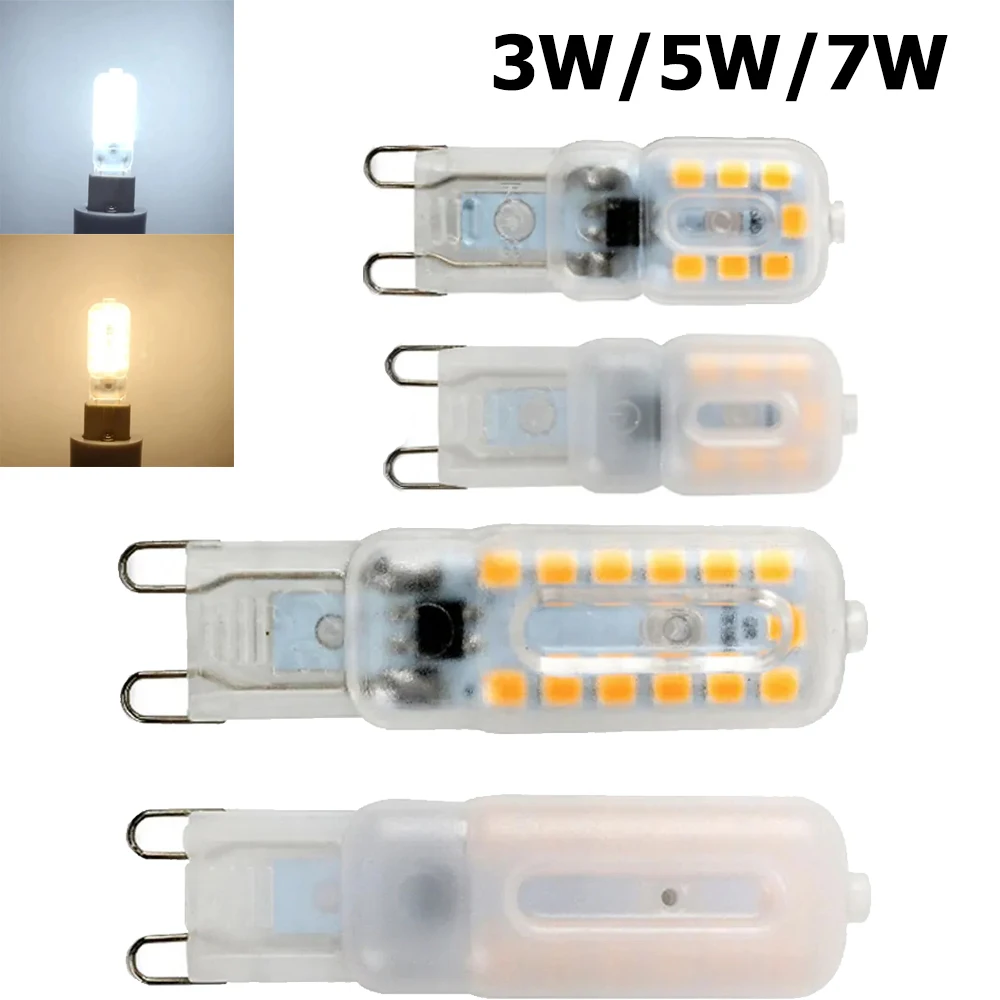 G9 LED Silicone Lamp 3W 5W 7W 220V Cool White Warm Clear Shell SMD2835 Lights Living Room Lighting Home Appliance 360 Beam