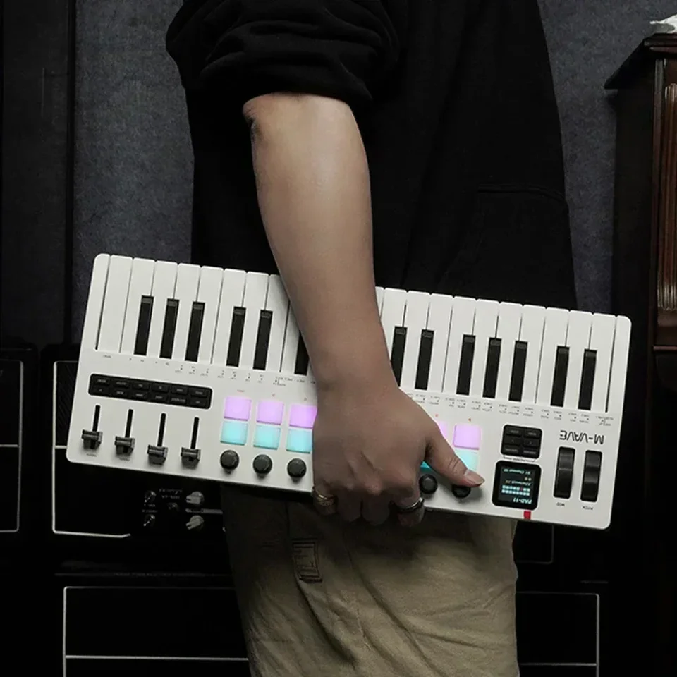 M-VAVE SMK-37 Pro キーボード 37鍵 MIDIコントローラー ​ 内蔵シンセ