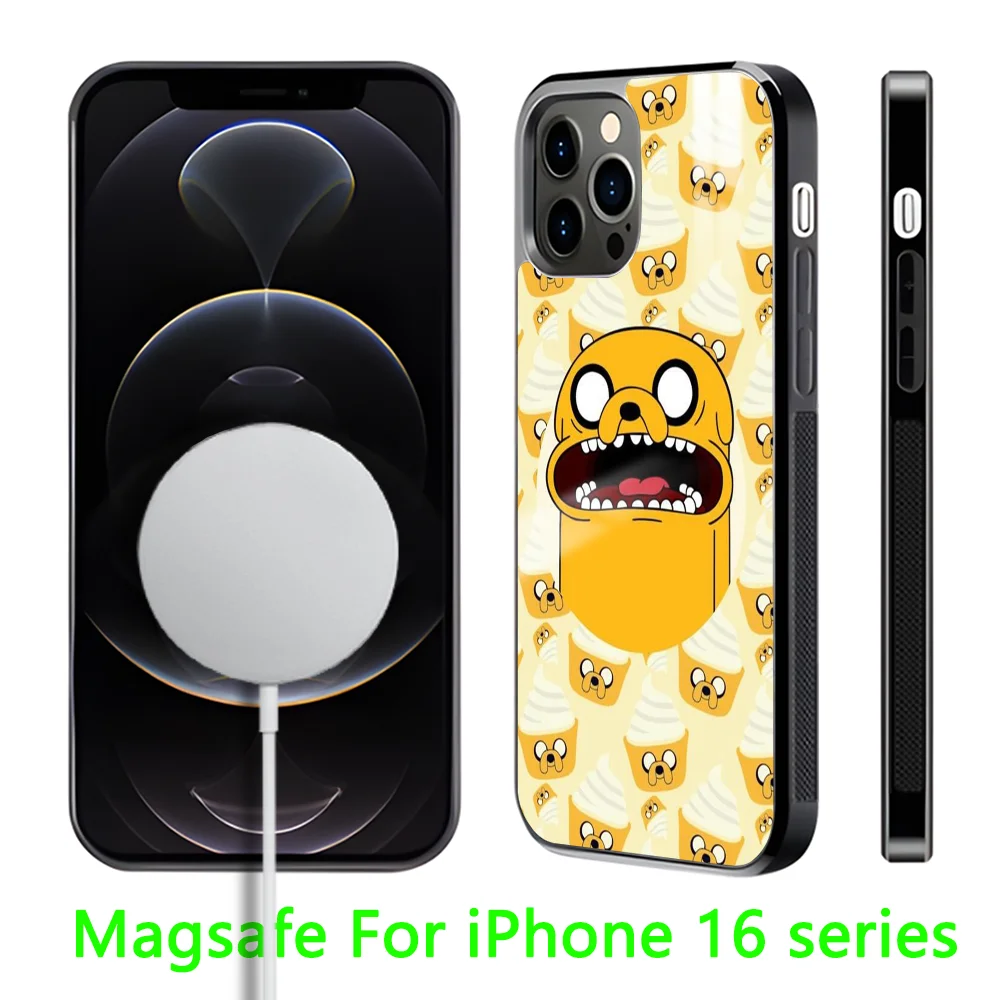 Cartoon A-Adventure T-Time Phone Case For iPhone 16 15 14 13 12 11 Pro Max Plus Mini Magnetic Magsafe Wireless Charging Cover