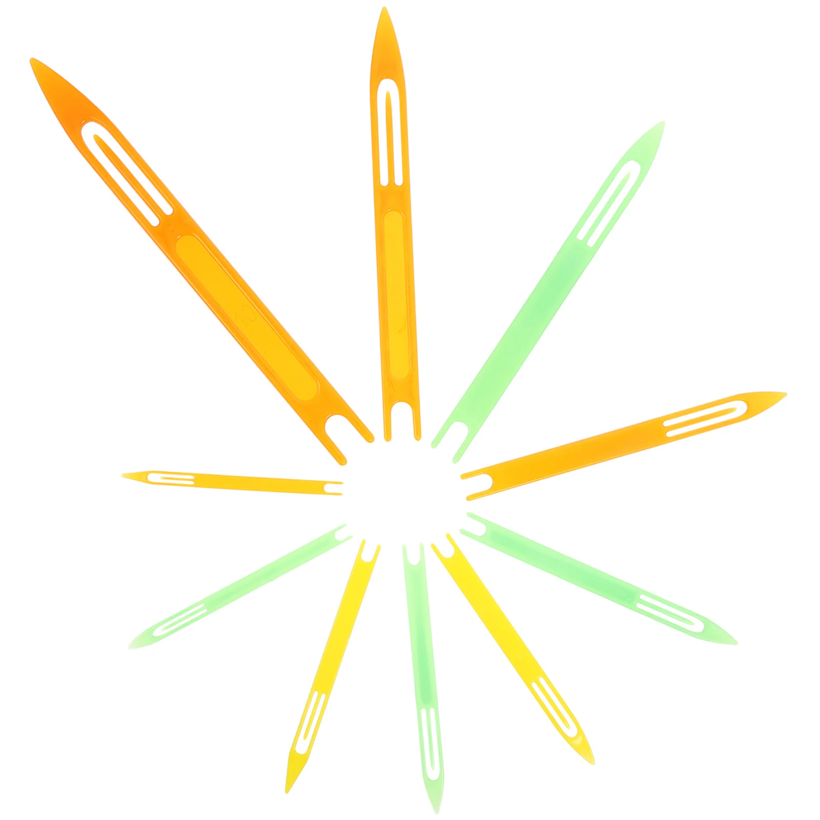 10 قطعة المكوكات المعاوضة الصيد صافي إصلاح البلاستيك مقاومة الحياكة صافي إصلاح مجموعة أدوات المعاوضة إبرة المكوكات