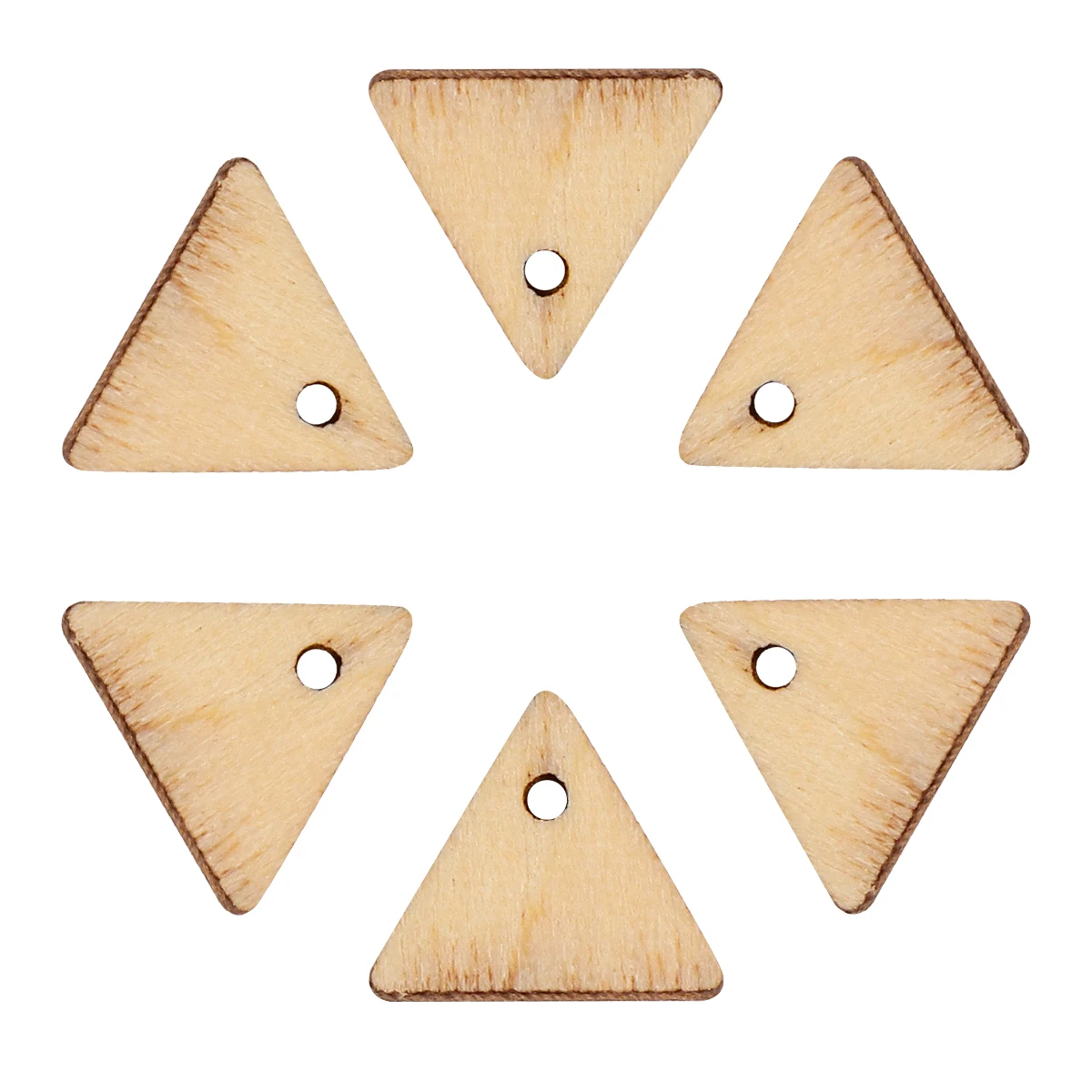 

300 Pcs Indoor Unfinished Wood Embellishments Christmas Ornaments Light Brown Cutouts