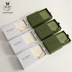 9cm box set paper drawer box envelope bag ring earring jewelry box necklace bag microfiber customizable logo gift jewelry packag
