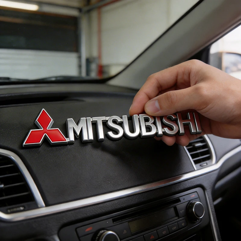  Emblema Adesivo de Metal para Carros Mitsubishi Outlander, Eclipse, Pajero, Lancer EVO, ASX, Triton, Attrage, Ralliart, Delica