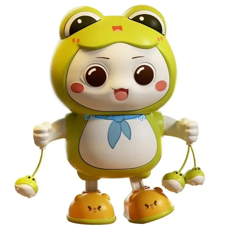 090B لعبة روبوت راقصة كهربائية على شكل ضفدع كرتوني ممتعة مع موسيقى وأضواء للأطفال #3