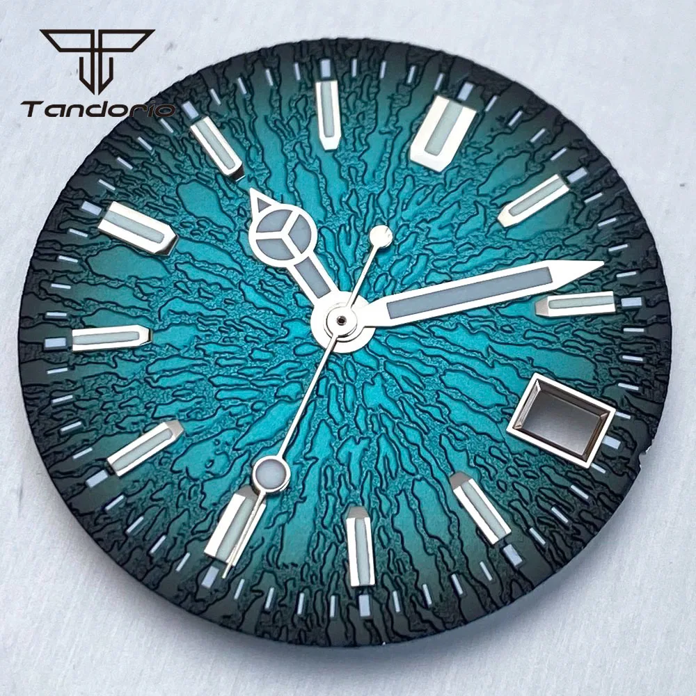 Multi-Colored 29mm Texture Watch Dial Date Window Fit NH35 Miyota8215 821A DG2813 ETA2824 PT5000 ST2130 Luminous Wristwatch Face