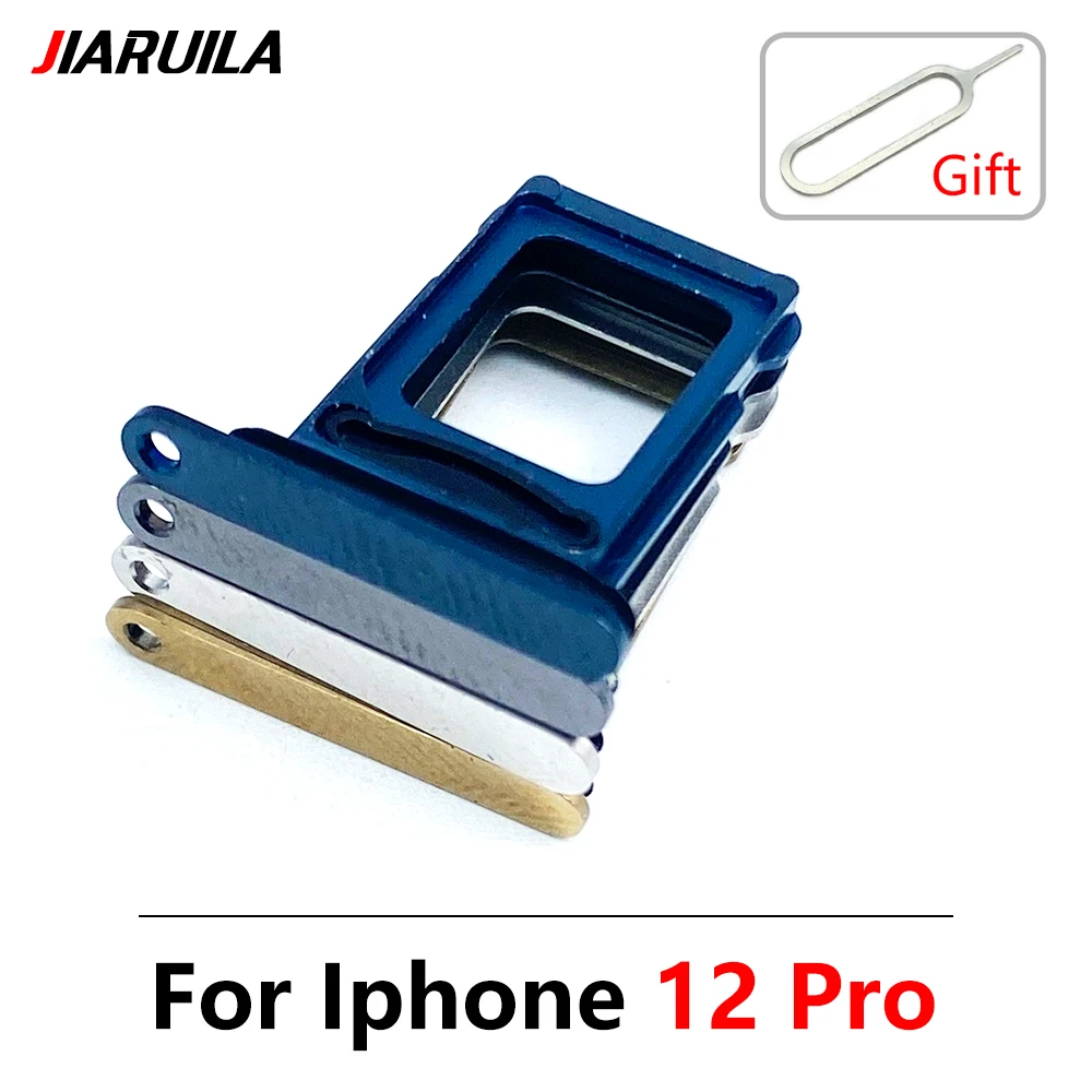 10Pcs/Lot, For iPhone 12 Pro Max Mini Dual SIM Card Tray Slot Holder Adapter Accessories Replacement Parts