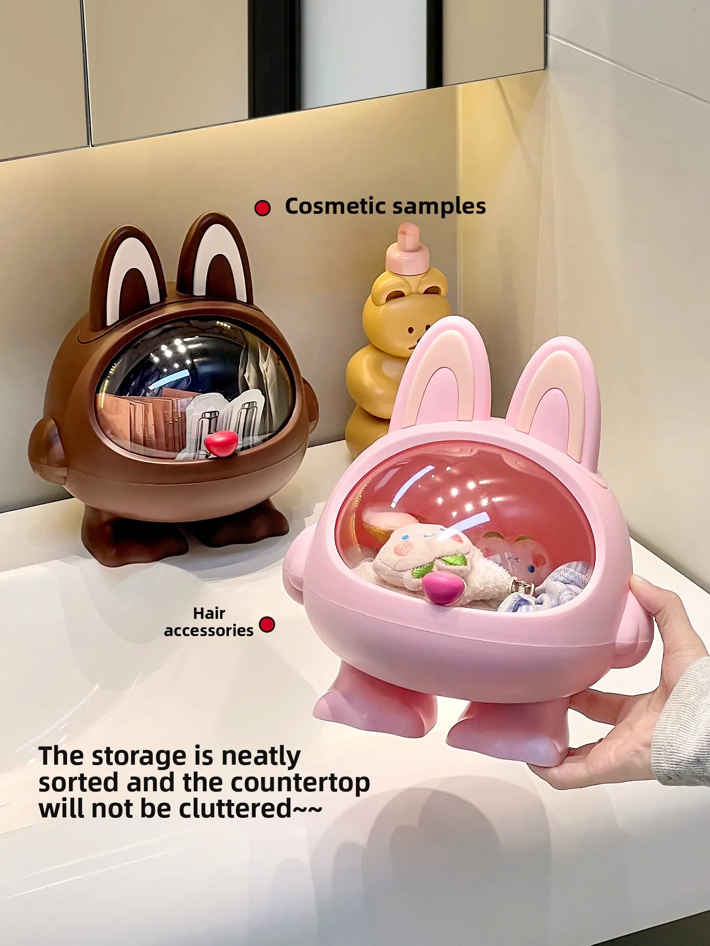 

Adorable Hair Accory Storage Box Toilet Vani Desk Organizer for Girls Children Jewelry Hair Ties Hair Ba Hair Ropes