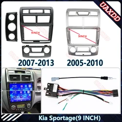 For Kia Sportage Manual Auto AC 9INCH Car MP5 DVD Radio Android Stereo audio screen multimedia video player cables Harness frame