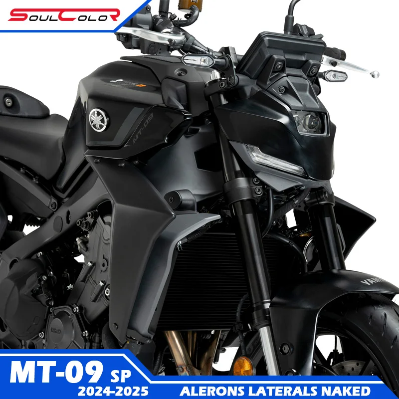 يناسب MT-09 SP 2024 2025 MT09 24-25 mt09 دراجة نارية أليرون الجانب عارية المفسدين الهوائية الجناح منحرف الجناح