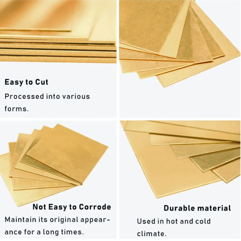 1pcs 99.9% pure Brass Strip Copper Sheet Foil Metal Thin Plate  Handmade material Pure Copper Tablets Material for Metal Art