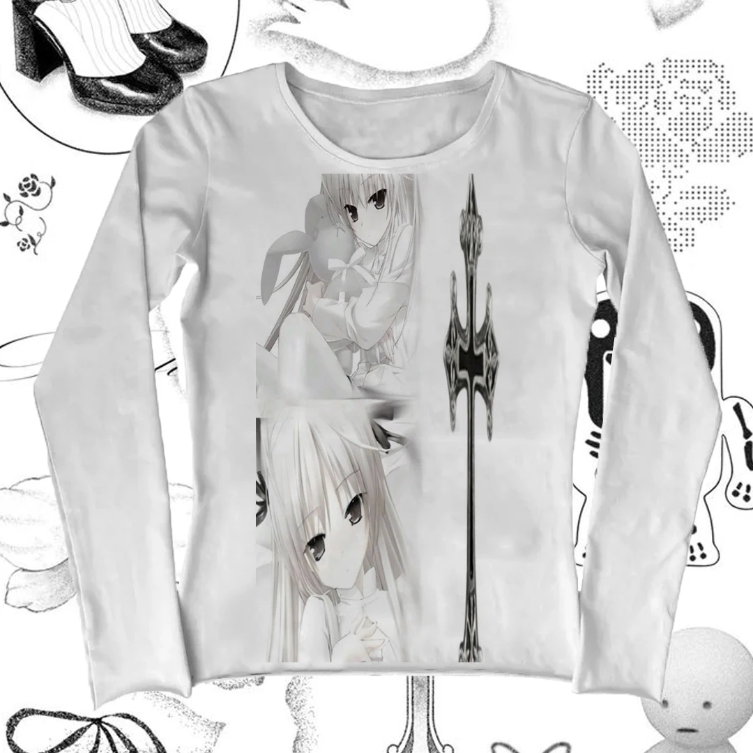 

Long Sleeve Women Clothes Baby Tees Y2k Tops Kpop Aesthetic Clothing Anime Girl Top for Women Gothic Kawaii Trashy Y2k 2000s Emo