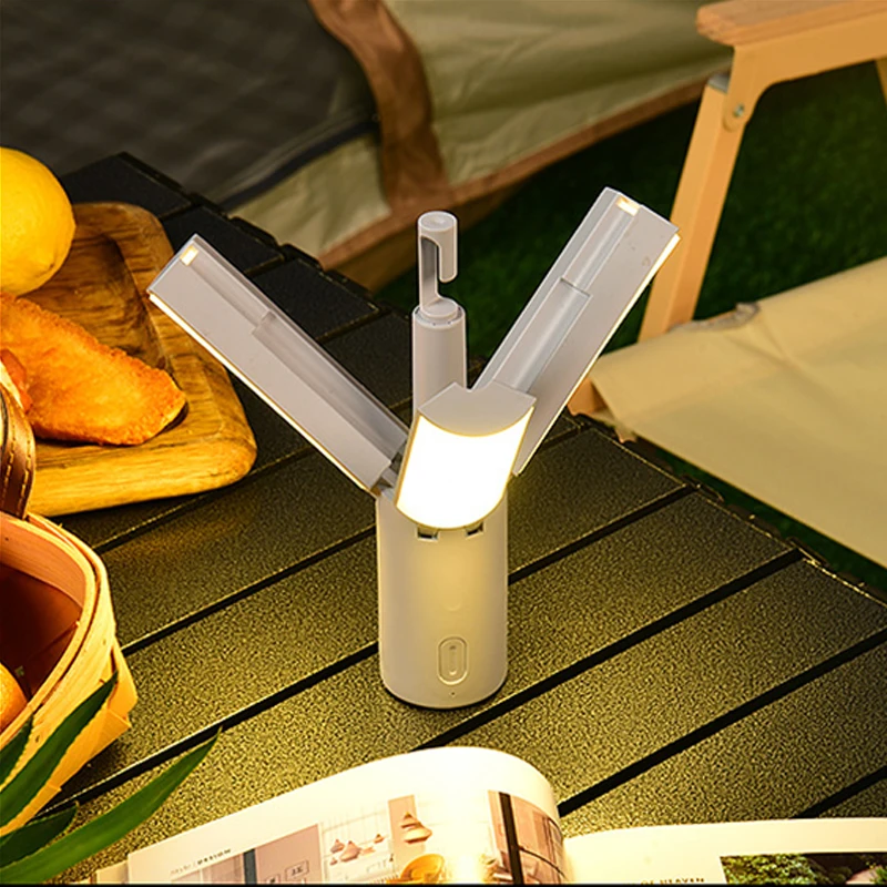 Folding Outdoor Camping Lamp Portable Rechargeable Emergency Flashlight Hanging Tent Light for Camping Hiking Fishing  Clearance